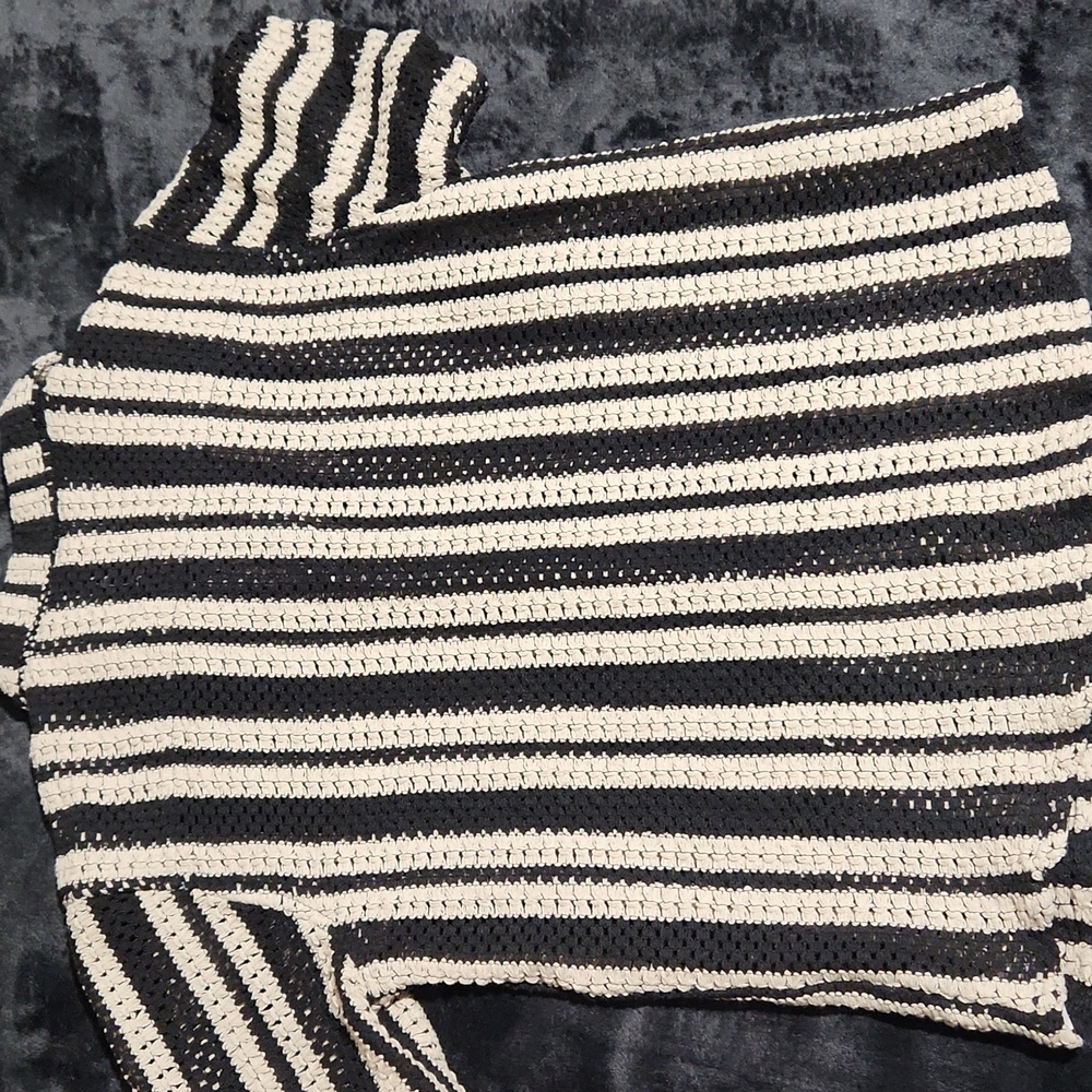 Craft Kids Black and White Striped Button Down Shirt - Picture 6 of 6